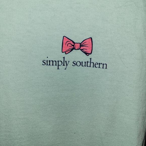 Simply Southern T Shirt Size Medium Green Lightweight Cotton Follow Your Arrow - Picture 3 of 8